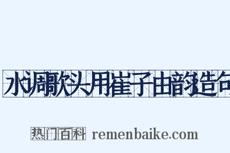 水调歌头用崔子由韵造句是什么意思的图片